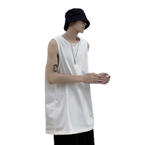 GENIOLAMODE sleeveless t-shirt mens loose casual cotton vest summer basic inner waistcoat top mens style