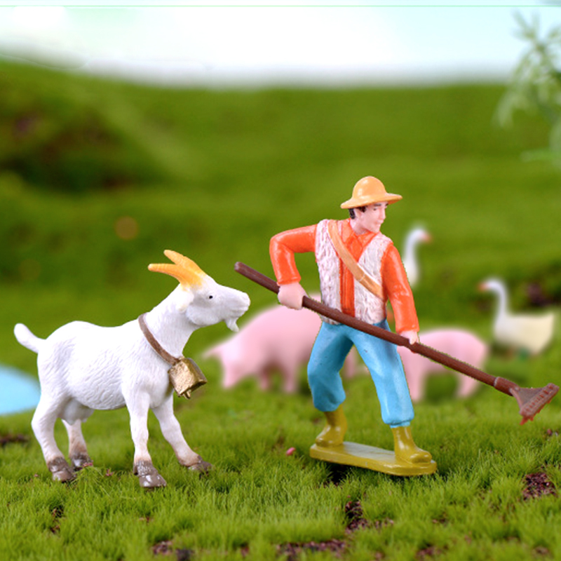 Farm Micro-Landscape DIY Simulated Animal Decorative Ornaments Farmer Little Horse Steed Calf Pig Goat Farm Micro-Landscape DIY Simulated Animal Decorative Ornaments Farmer Little Horse Steed Calf Pig Goat