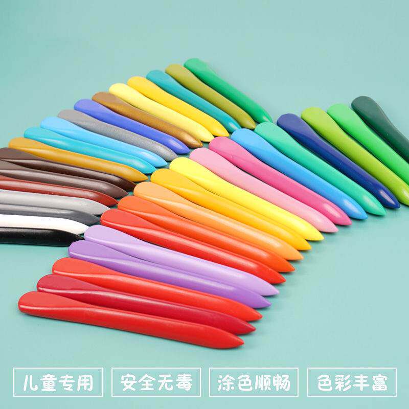 A36 Color No Dirty Hands Plastic Crayon Children Safe Non-toxic Kindergarten Washable Baby Coated Color Paintbrush Not Stained