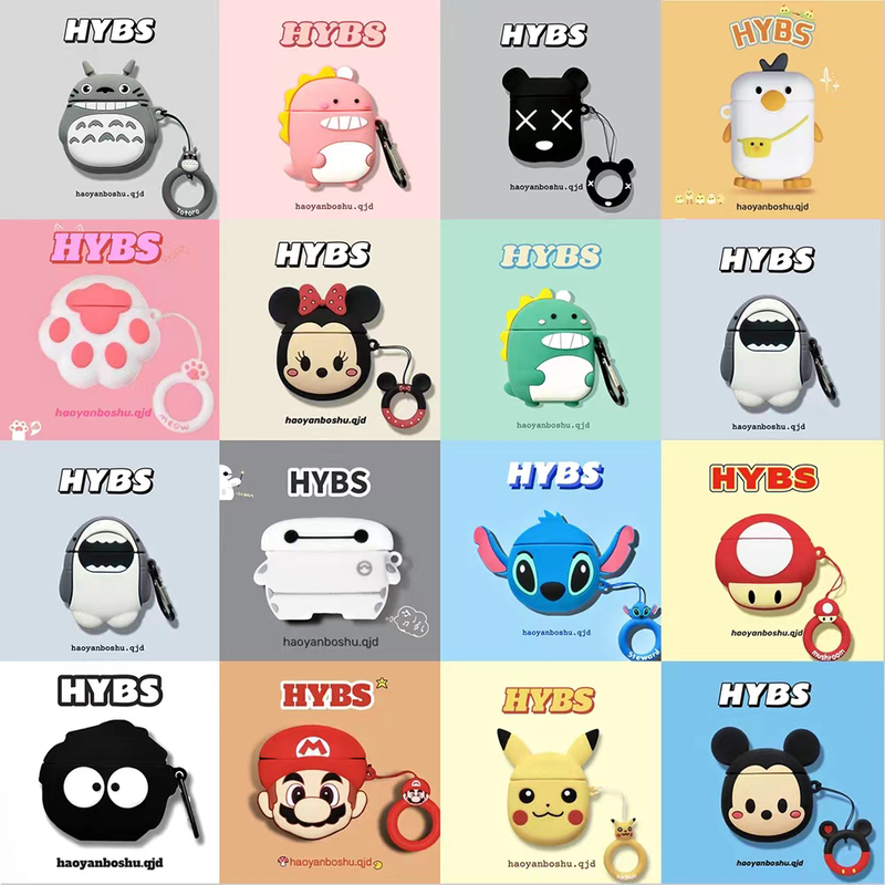 Suitable for Lenovo Lp5 Earphone Case, Cartoon Cute Silicone Anti-Drop Lp5 Bluetooth Protective Soft Case, Trendy Bluetooth Earphone Protective Case for Men and Women, Cartoon Cute Keychain Pendant Soft Case