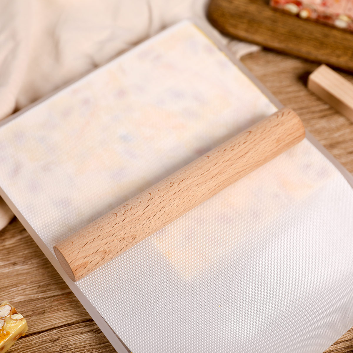 Công cụ làm bằng tay polyester của Mỹ nougat thiết lập phát hành đáy rắn cắt khuôn bông tuyết bánh ngọt tự làm vật liệu không dính 4 mảnh thiết lập khuon banh khot