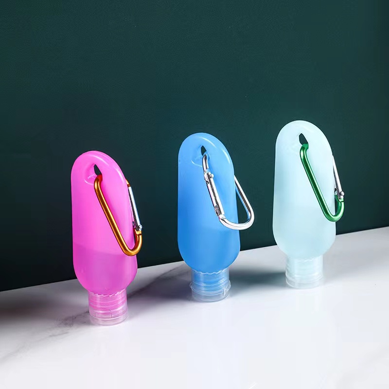 Key Buckle Free Hand Sanitizer Bottle Cosmetics Sub Bottling Hook Bottle Bottling Bottle Spray Clamshell Bottle Press Disinfection