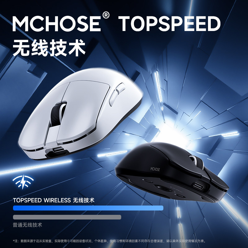 Mchose L7 Pro Gaming Mouse Three-Mode Wireless Bluetooth Paw3395 Lightweight