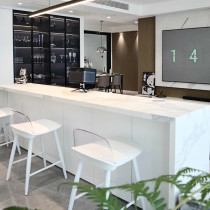 Behind the home open slate integrated cabinet light luxury sofa bar table island table living room kitchen partition dining table