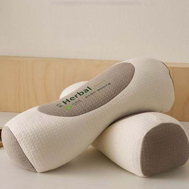 Buckwheat pillow, cervical vertebra protection, single pillow core, pair of adult cylindrical traction lumbar spine pillows for single person