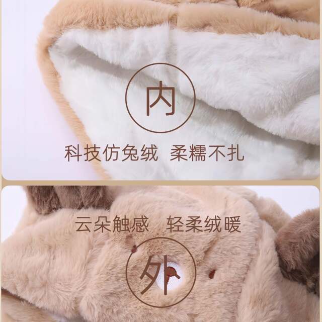 Children's hat and scarf integrated boys and girls 2026 new winter outdoor cycling windproof mask ear protection headgear FQ