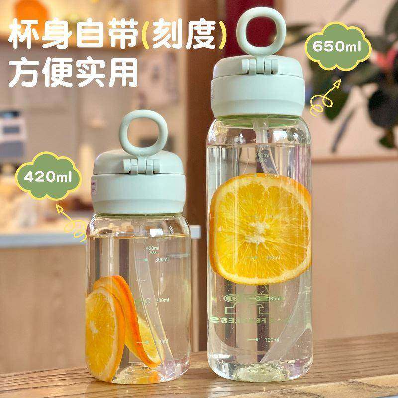 Water Cup for Women, Good-Looking, Portable, High Temperature Resistant, Straw Plastic Cup for Kidsren and Students Going to School, Special Graduated Water Cup for Pregnant Women