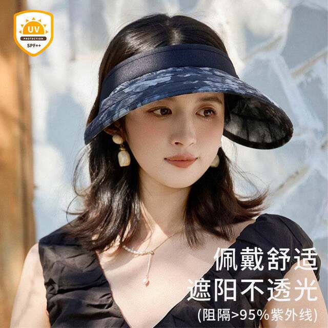 Hat for Women in Summer, Middle-Aged and Elderly Mothers, Outdoor Travel Sunshade, Sun Protection, Anti-Uv, Large Brim, Open-Top Hat