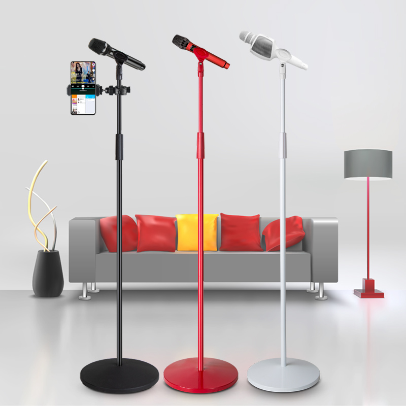 MICROPHONE HOLDER WHITE AGGRAVATED LANDING TYPE MCRACK CAPACITIVE MOBILE PHONE LIVE VERTICAL PHANTOM SOUND MICROPHONE SHELF-TAOBAO