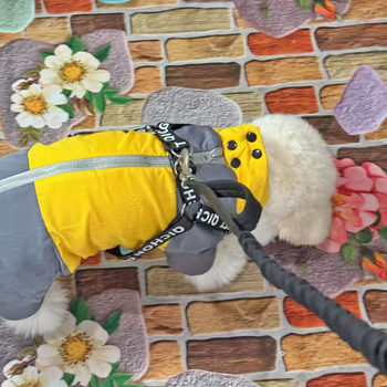 Thickened dog clothes, warm and tractionable, four-legged teddy bear, pomeranian, schnauzer, corgi and french bulldog pet clothing