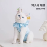 Уменьшающая нагрузку одежда для стерилизации, тонкая дышащая эластичная одежда для кошек после операции, одежда против вылизывания для кошек после операции