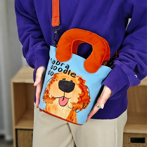Модный универсальный шоппер с животными, портативная сумка на одно плечо, барсетка, тканевый мешок