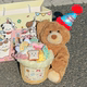 Bear Plush Bouquet Hug Bucket Birthday Gift for Girls, Practical and High-End Gift for Best Friends, Male and Female Friends, Teacher's Day, Chinese Valentine's Day