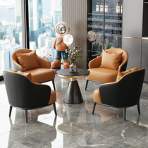 Italian light luxury single sofa chair milk tea shop cafe leisure sofa sample house display center reception and negotiation