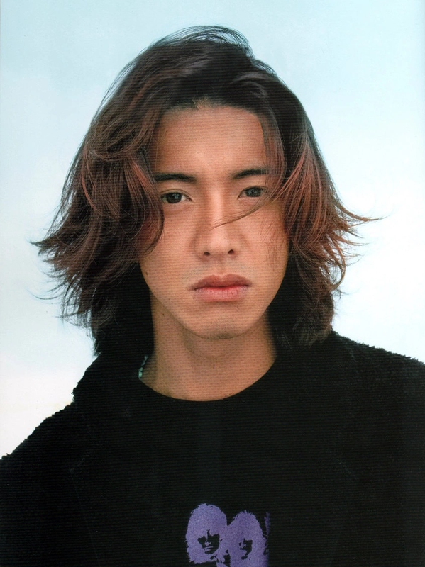 Kimura Takuya Style Performance Wig for Men, Stage Prop, Long Hair, Handsome Wolf Tail Mullet, Middle Parting Full Wig Kimura Takuya Style Performance Wig for Men, Stage Prop, Long Hair, Handsome Wolf Tail Mullet, Middle Parting Full Wig