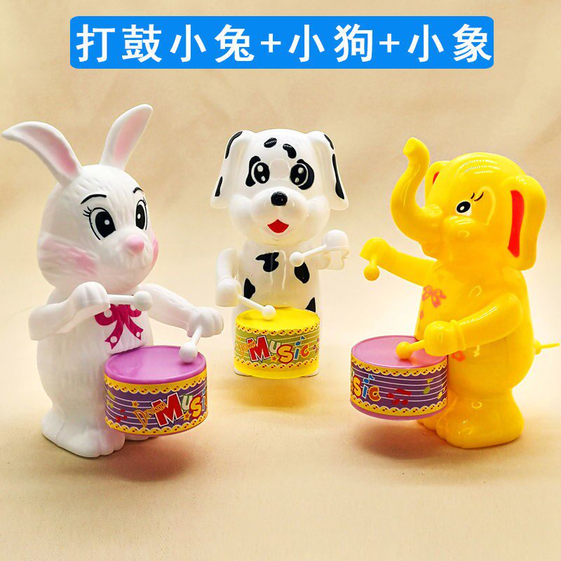Net red clockwork baby toy rabbit on chain children drumming cartoon animal drumming boy and girl educational rabbit - Taobao