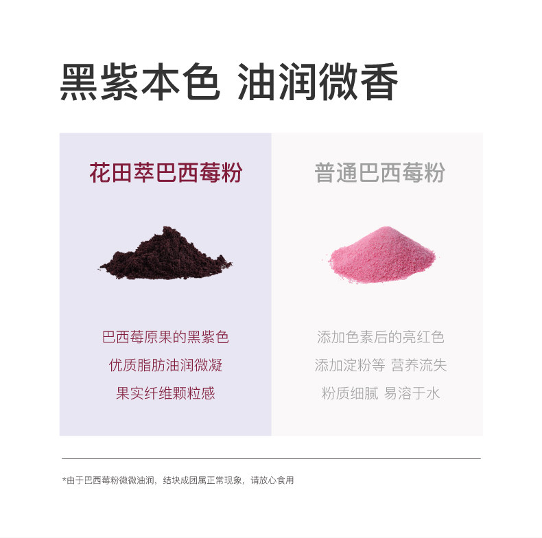 【中國直郵】 花田萃 羽衣甘藍巴西莓粉 輕食代餐粉飽腹食品早餐沖泡即食飲品 3g*20條/盒