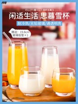 Large belly belly net red glass cup large capacity high face value cute high temperature resistant teenage girl student male lovers straw water glass