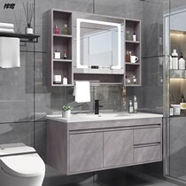 Integrated basin Baths cabinet Composition toilet ceramic handwashing face table basin Nordic Smart minimalist light and luxurious mirror suit