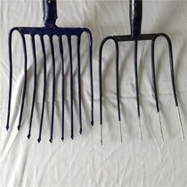Bold solid large steel fork two-pronged pitchfork three-pronged four-pronged fork five-pronged iron fork for grass nine-pronged fork for farmers