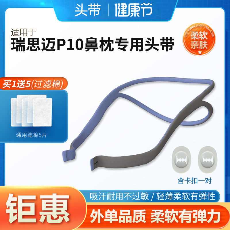 瑞思迈P10鼻罩专用头带 呼吸机口鼻面罩固定带 多色选择通用头带