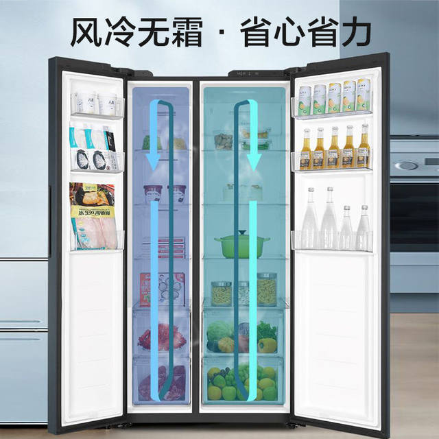 Haier Refrigerator 616L Double-Door Side-By-Side Household First-Class Dual-Inverter Frost-Free Bcd-616Wghssedc9