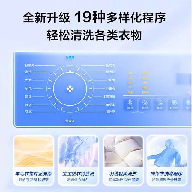 Haier Drum Washing Machine Fully Automatic Ultra-Thin 10kg Household Washing and Drying Integrated Large Capacity Eg100Mate28S