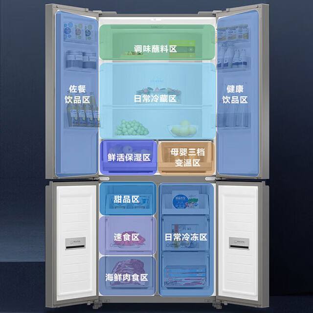 Haier Refrigerator Cross-Door Ultra-Thin Zero-Embedded Frequency Conversion First-Class Four-Door Bcd-502Wghtd95Sru1
