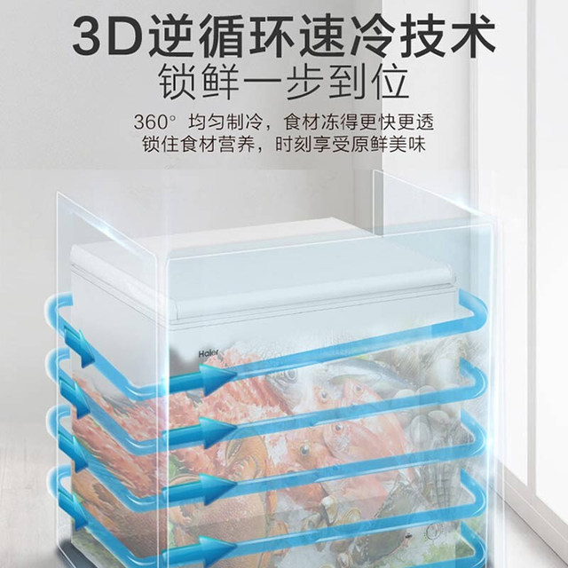 Haier Bedroom Freezer Bc/Bd-142Ghzt/100/Small Freezer for Home Use with First-Class Energy Efficiency for Freezing and Preservation