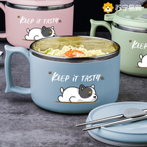 304 stainless steel lunch box for students lunch box for office workers canteen rice bowl insulated bowl Baili 1632