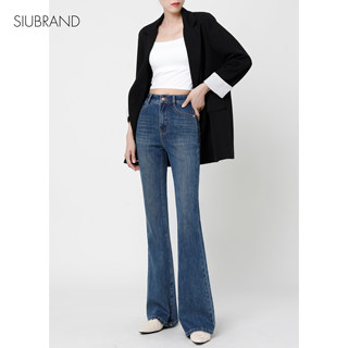 美式复古微喇牛仔裤女2025年秋季新款高腰修身显瘦弹力喇叭长裤
