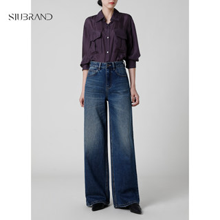 「复古腔调」窄版阔腿牛仔裤女显瘦2025年秋季新款宽松直筒拖地裤