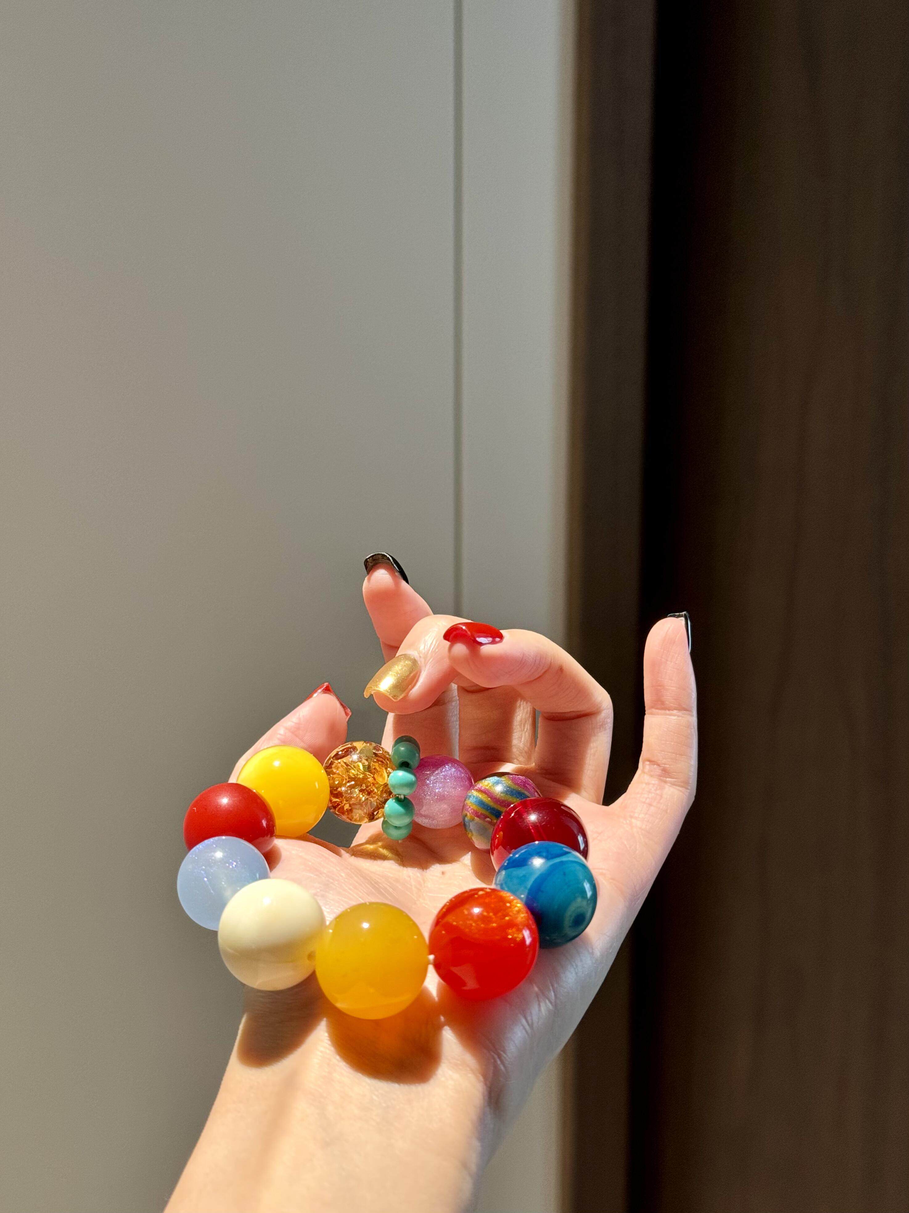 朱珠同彩色糖果多宝水晶手串女新礼物手女生多巴胺显白手详情3