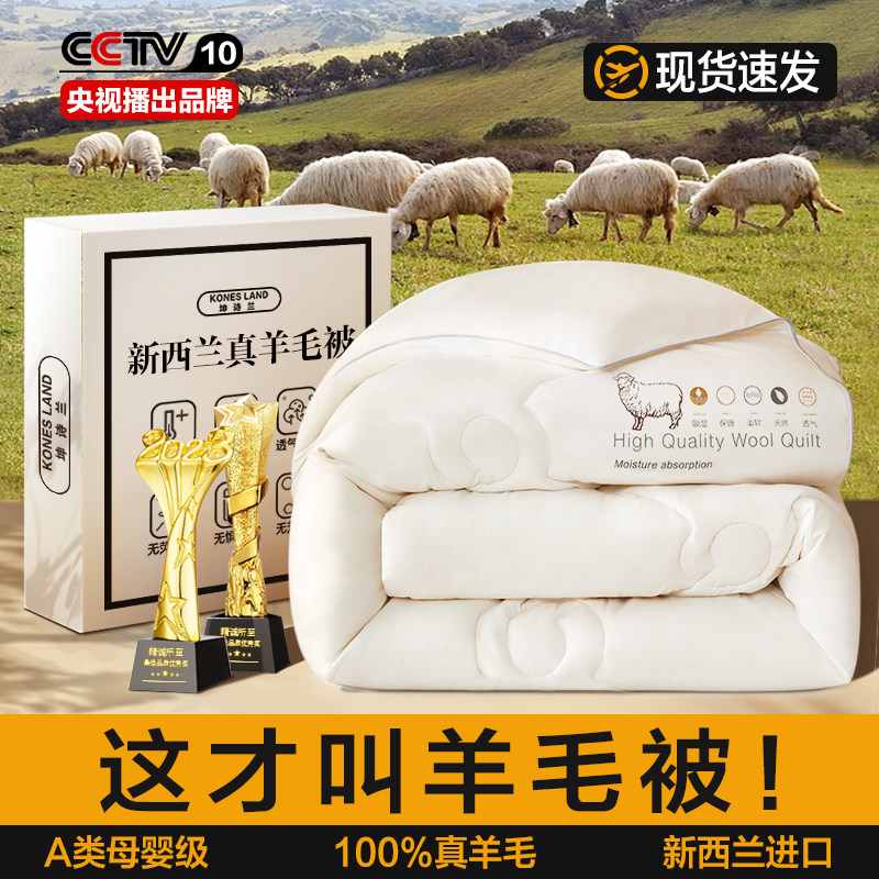 Class A New Zealand pure wool quilt 100 wool quilted by winter Thickened Warm Autumn Winter Cashmere Cotton Quilted Bedding-Taobao