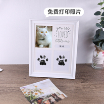 Pet Claw printing Memorial frame Dog dog pawpuppy footprinting diy gift custom photo free ink claw printing