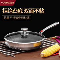 Stainless steel Home frying steak Fried Egg Deep Frying Pan Frying Dual-use Nonstick Flat Bottom Pan Nonstick Pan Gas Oven Apply