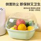 Double-layer vegetable wash basin drain basket six-piece set kitchen living room household fruit washing plate simple plastic vegetable basket