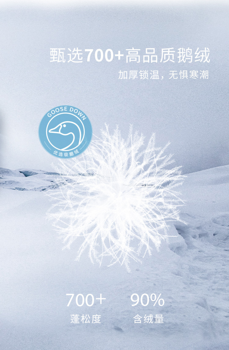 波司登 2022新款 致敬南极系列 中性700蓬连帽羽绒鹅绒服 图4