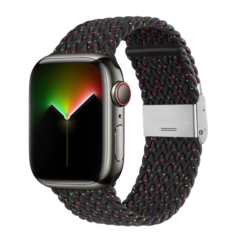 Подходит для ремешка из нейлона iwatch8/S9 Apple watch с плетёной пряжкой, ремешок для applewatch11/10/7/6/se/5/4/3, универсальный запястный ремешок, замена для мужчин и женщин, 49