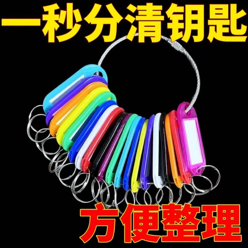 New Fangdong Keychain Sign Key Tag Label Key Anti-Lost Classification Storage Clear Mark Hanging Key