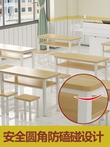 Primary and secondary school student tutoring class desks and chairs single and double training school study desks and chairs combination long classroom seats