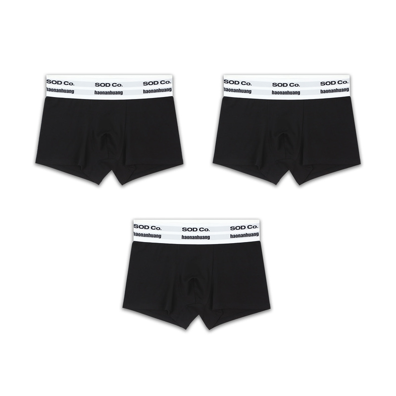 Sod Co. Double-Waist Underwear 3-Piece Set Hnh Collaboration Model Ultra-Soft Cotton Antibacterial Comfortable Breathable Boxer Briefs Sod Co. Double-Waist Underwear 3-Piece Set Hnh Collaboration Model Ultra-Soft Cotton Antibacterial Comfortable Breathable Boxer Briefs