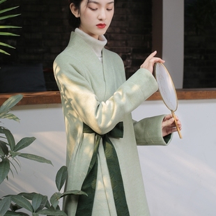 衣徒改良系带交叉领茶服