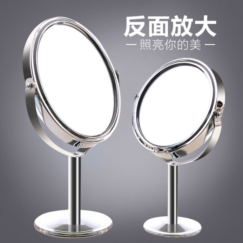 360-Degree Rotating Mirror, High-Definition Double-Sided Desktop Makeup Mirror, Small Mirror for Office Desk, Dormitory Dressing Mirror