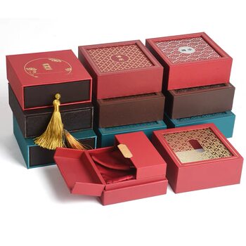 Ancient gold jewelry box drawer tassel bracelet bracelet gift collection gold necklace inheritance box