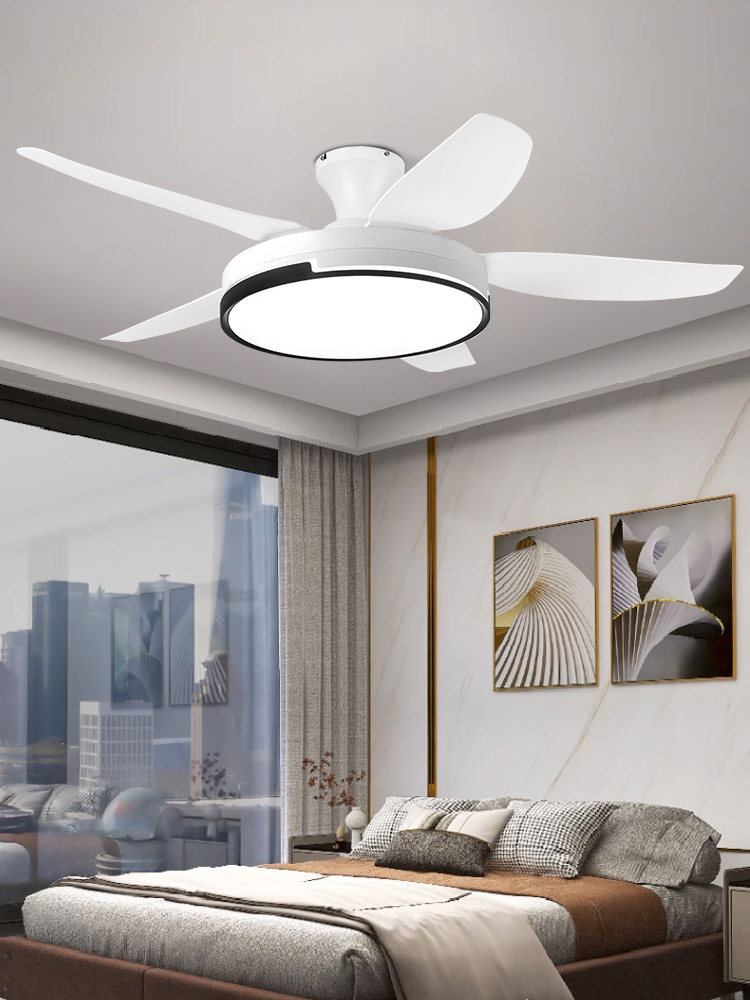 Chigo Large-Size Ceiling Fan Light for Living Room and Dining Room, New Model Fan Light Chandelier with Integrated Fan, Full Spectrum Fan Light
