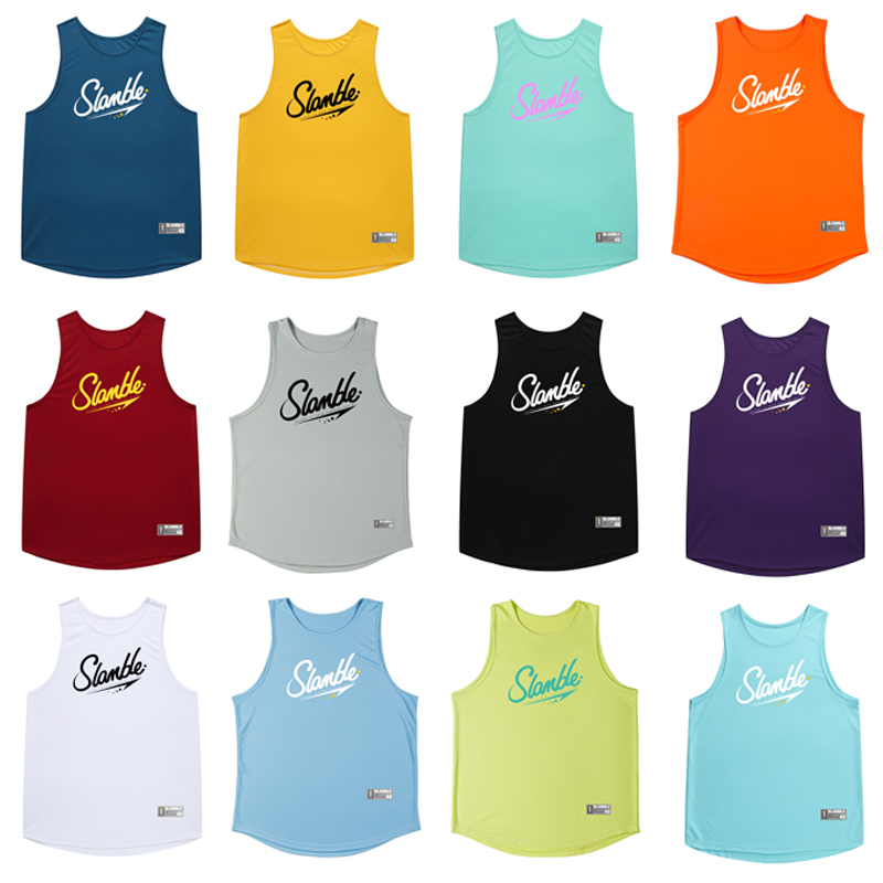 Slamble Sports Basketball Vest for Men and Women, Summer American-Style Fitness Sleeveless Sweat-Absorbent Quick-Drying Shooting Jersey Trendy