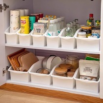 Cabinet storage basket kitchen gap debris snacks seasoning basket bathroom rack household artifact organizing box