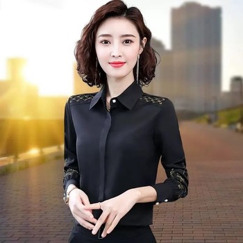 Chiffon high-end professional shirt female temperament 2023 new foreign-style top outerwear spring and autumn all-match shirt women