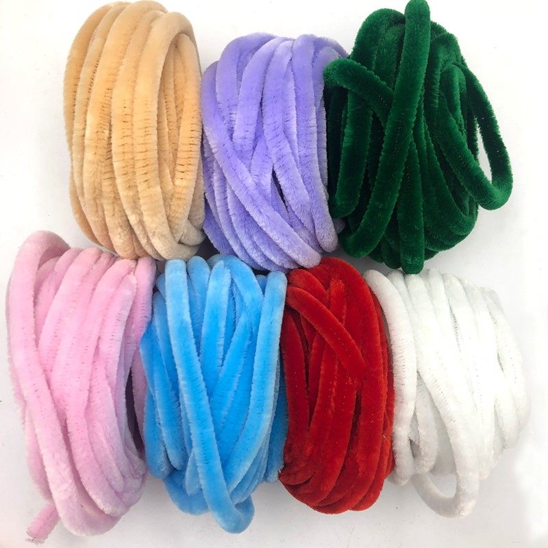 Hair Root Suede Hair Brush Bar Thickened encryption DIY Manual diameter 10mm Twistpiece Twisted Stick Imitation Suede Dinosaur Made Suede-Taobao